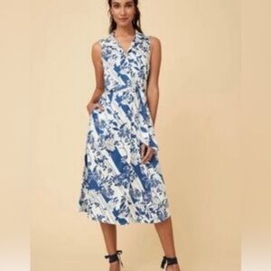 UNTUCKit Sally Floral Sleeveless Shirt Dress